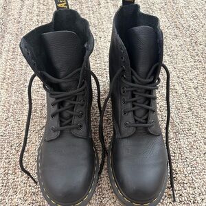 Dr. Martens Black Leather Lace-Up Boots